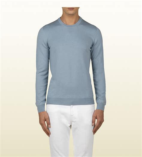 gucci light blue crew neck